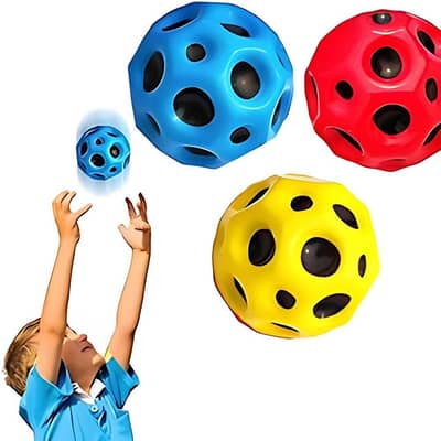 High Bounce space ball for kids Multicolor Rubber