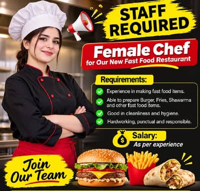 Need chef,waiter,order taker