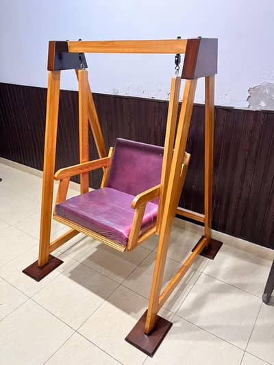 Premium Quality Wooden Ping Jhoola | Beautiful Wooden Swing for Home