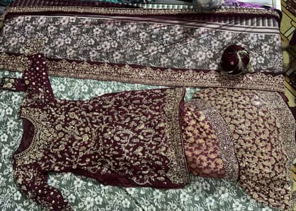 Bridal Barat Lehnga with Shirt, Dupatta & Potli – 110K