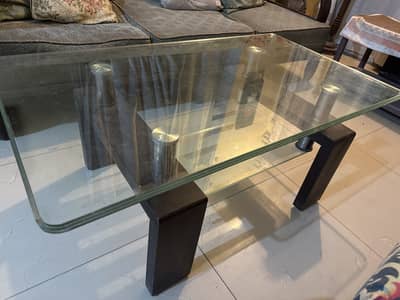 Stylish double glass frame Dinning Table