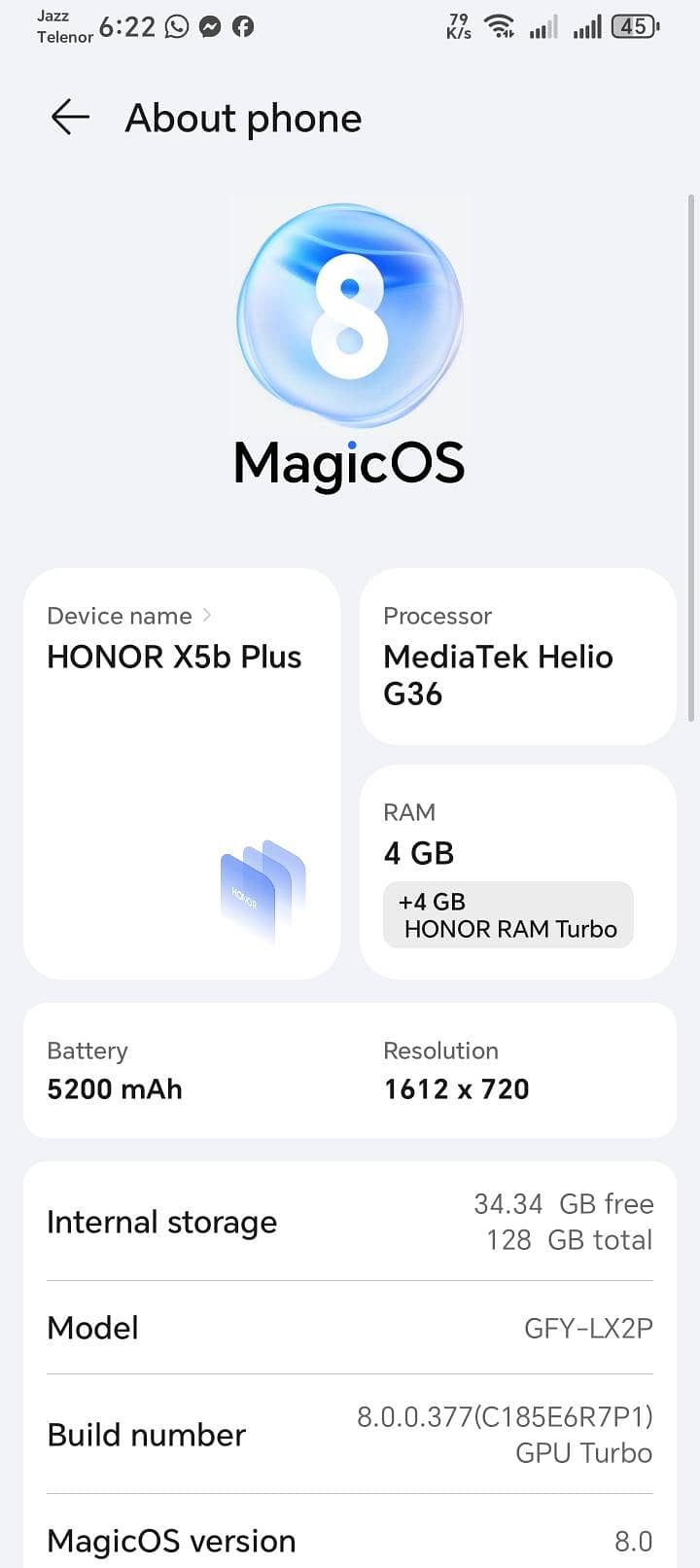 Honor X5b Plus 1