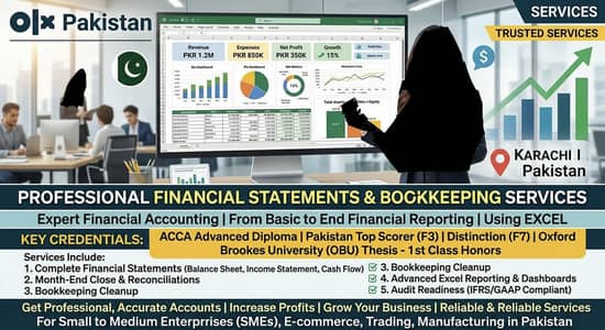 Monthly Bookkeeping &Financial Reporting Services by ACCA Professional