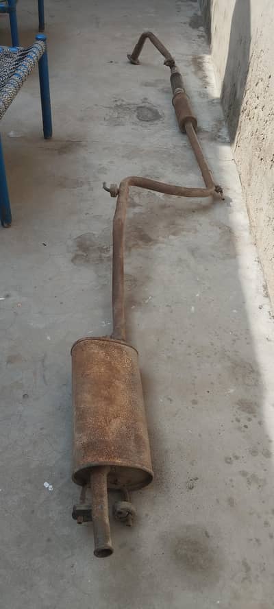 Complete Silencer and Exhaust Pipe Corolla 86, with 2 Dholki and Jaali