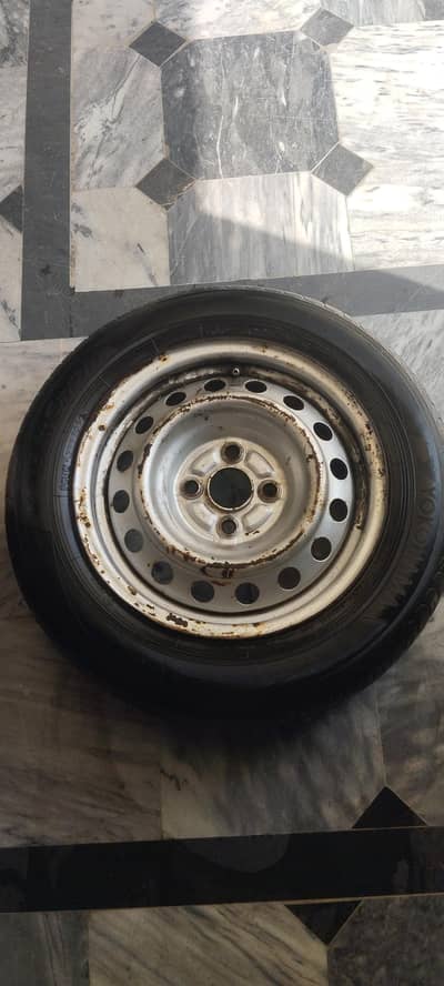 14" Spare Wheel Tyre+Rim, 4 nut, toyota corolla