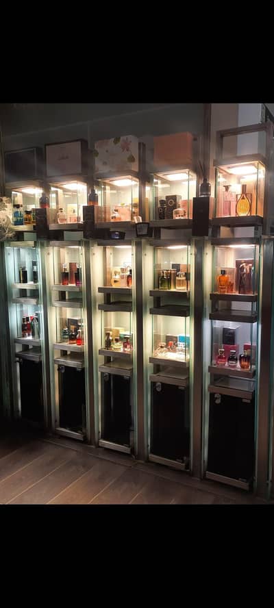 ss Steel display 12 rack with led light sale