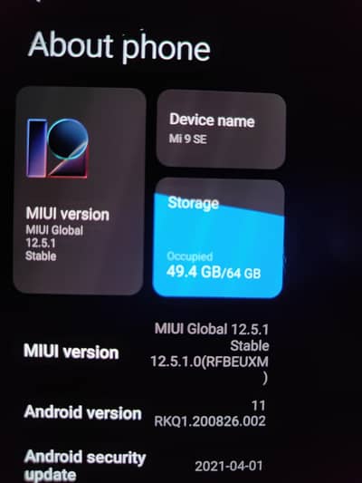 Xiaomi Mi 9 Se 6/64 AMOLED display