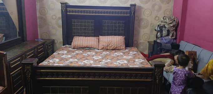 bed ,side tables,dressing