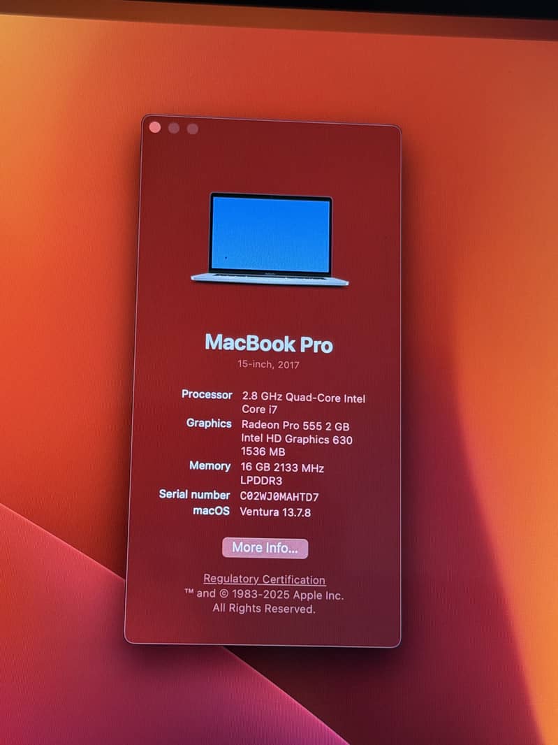 2017 MacBook  Pro 4
