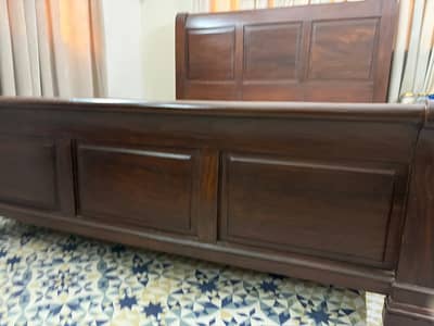 Bed set with side tables, dressing table, two door cupboard