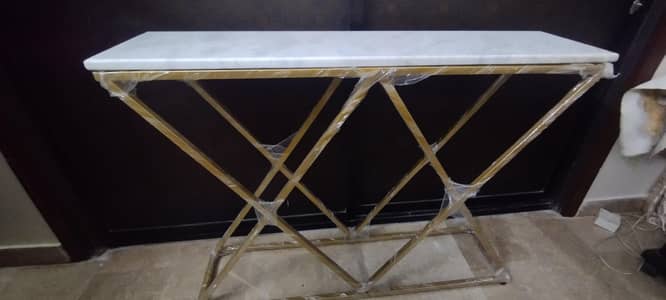 console with marble top