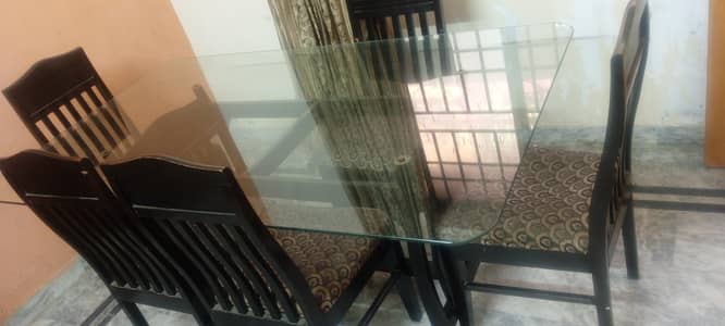 Glass Top Dinning Table for Sale