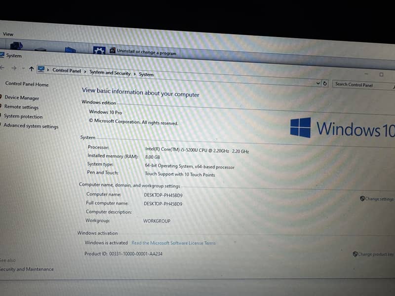 Dell Core i5 5th generation Touchscreen 0
