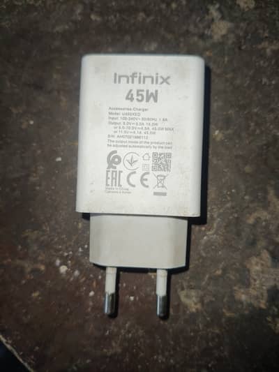 Original charger lnfinix note 30