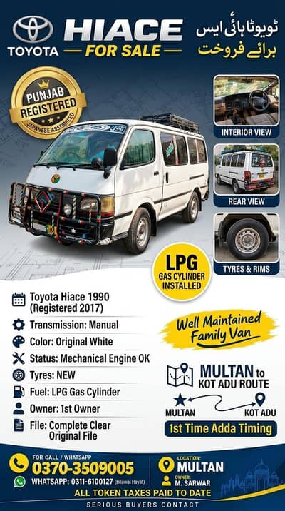 Toyota Hiace 1990/2017