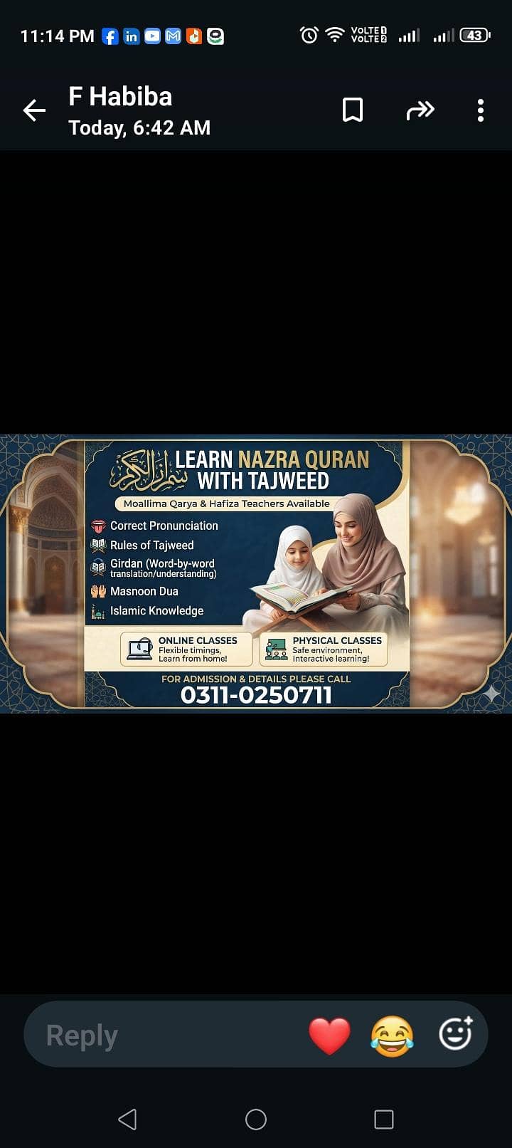 Tutor / Moallim available 7