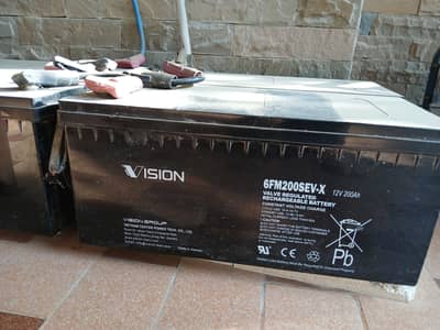 12V 200Ah Vision VRLA Batteries Imported Running condition