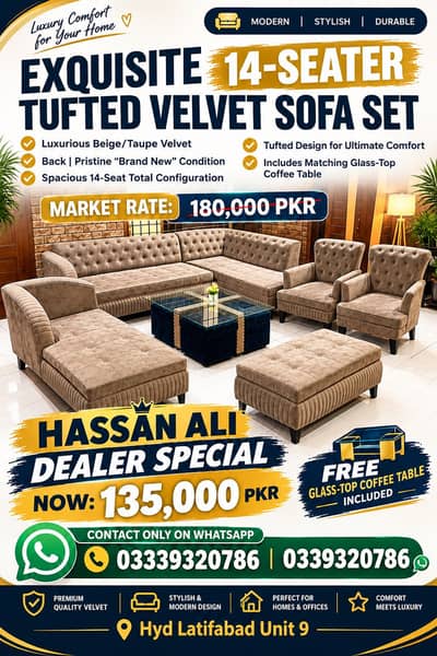 L shape 14 seater
