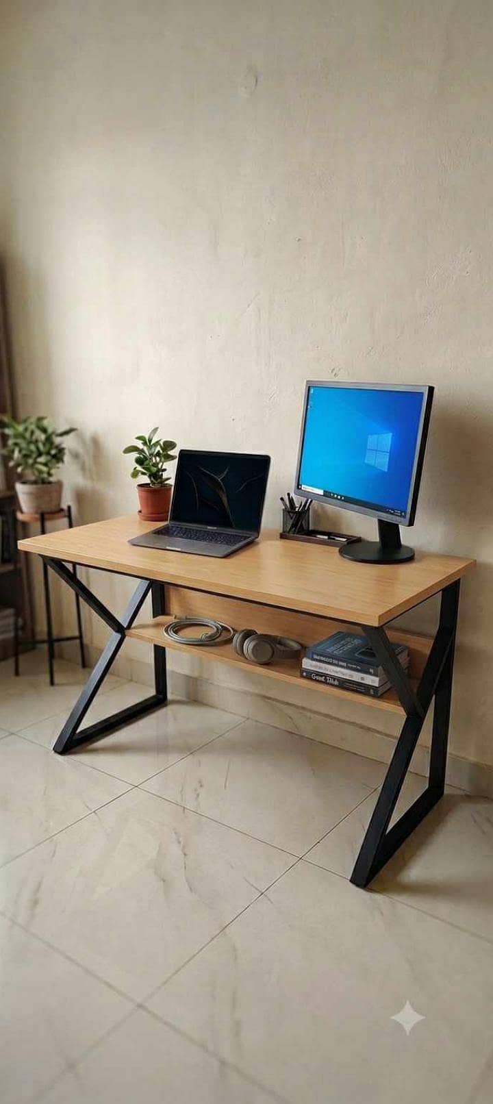 Study and office work Table with storage console 2