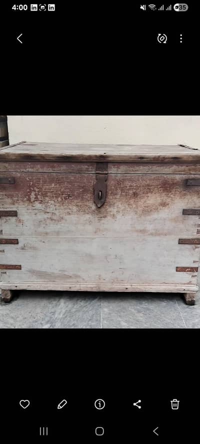 Antiqe Wood Storage Box