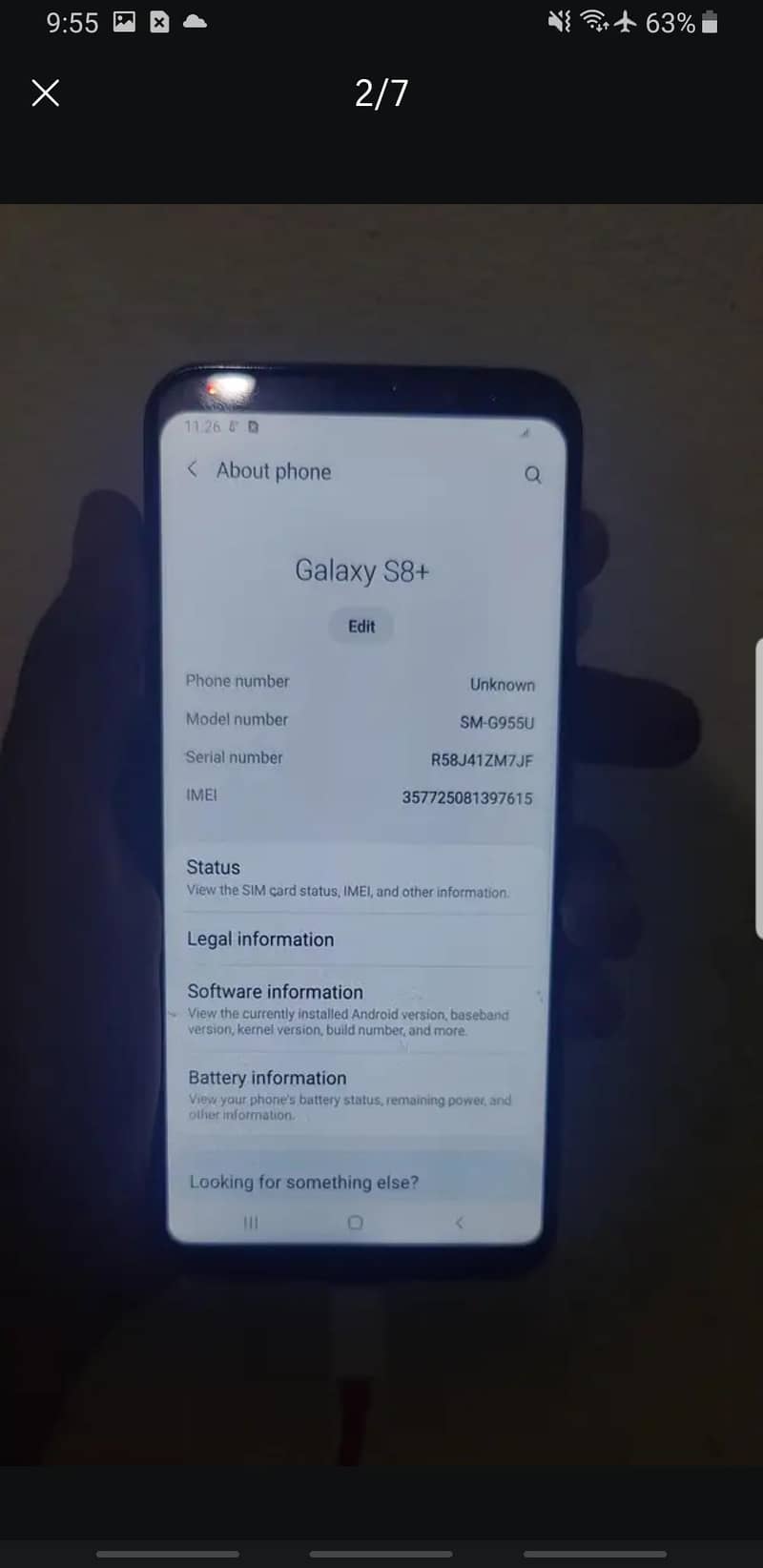 Samsung Mobile S8 Plus 1