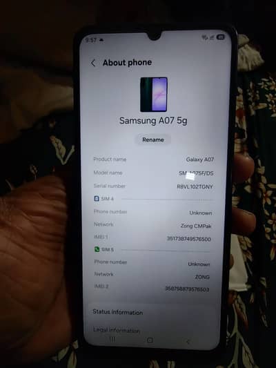 Samsung Mobile A07 5G 03122326615