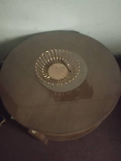 Wooden Center Table with Mirror