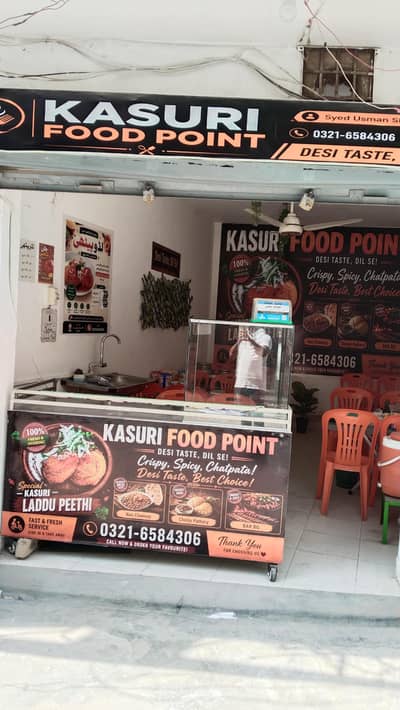 Counter , table chairs , decorations and pots all Setup available