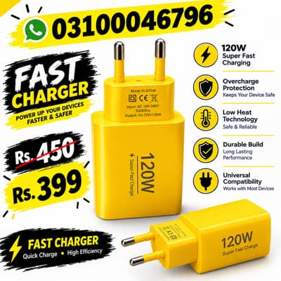 Yellow Super Fast Charger Adapter