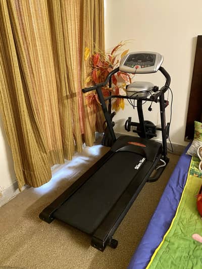 SlimLine Treadmill with Massager & Exercise Set - 120KG