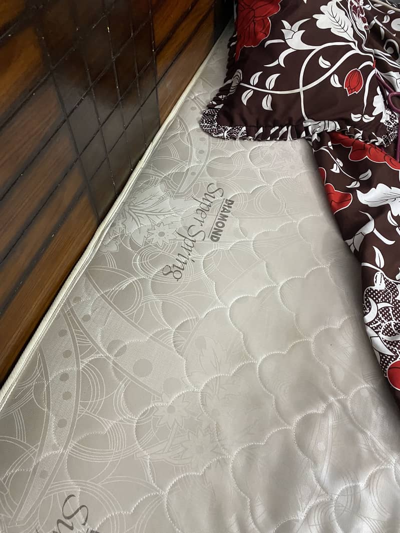 Bed 2 side table and spring mattress 1