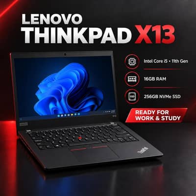 Lenovo Thinkpad X13 Gen 2 Core i5 11th gen |16GB Ram|256GB NVMe SSD|