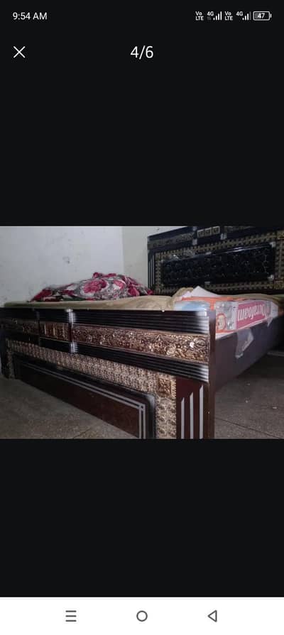 king size bed,,,, metress,,,and,,, dressing table