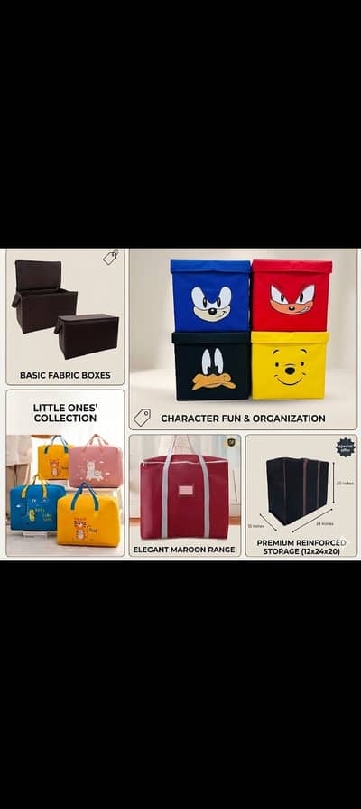 Storage bags and boxes