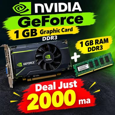 Nvidia GeForce graphics card 1GB + 4GB Ram DDR3