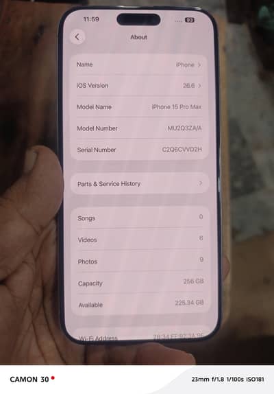 iphone 15pro max  baqi details whtap mai