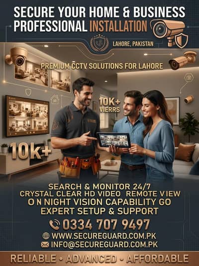 Professional CCTV Camera Installation in Lahore |  Security Services