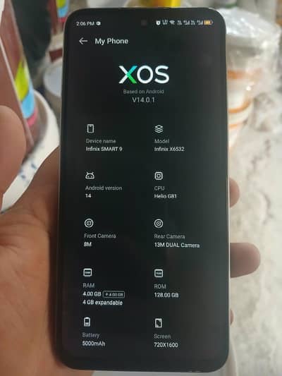 Infinix Smart 9 4+4/128 no box only charger Sath hai