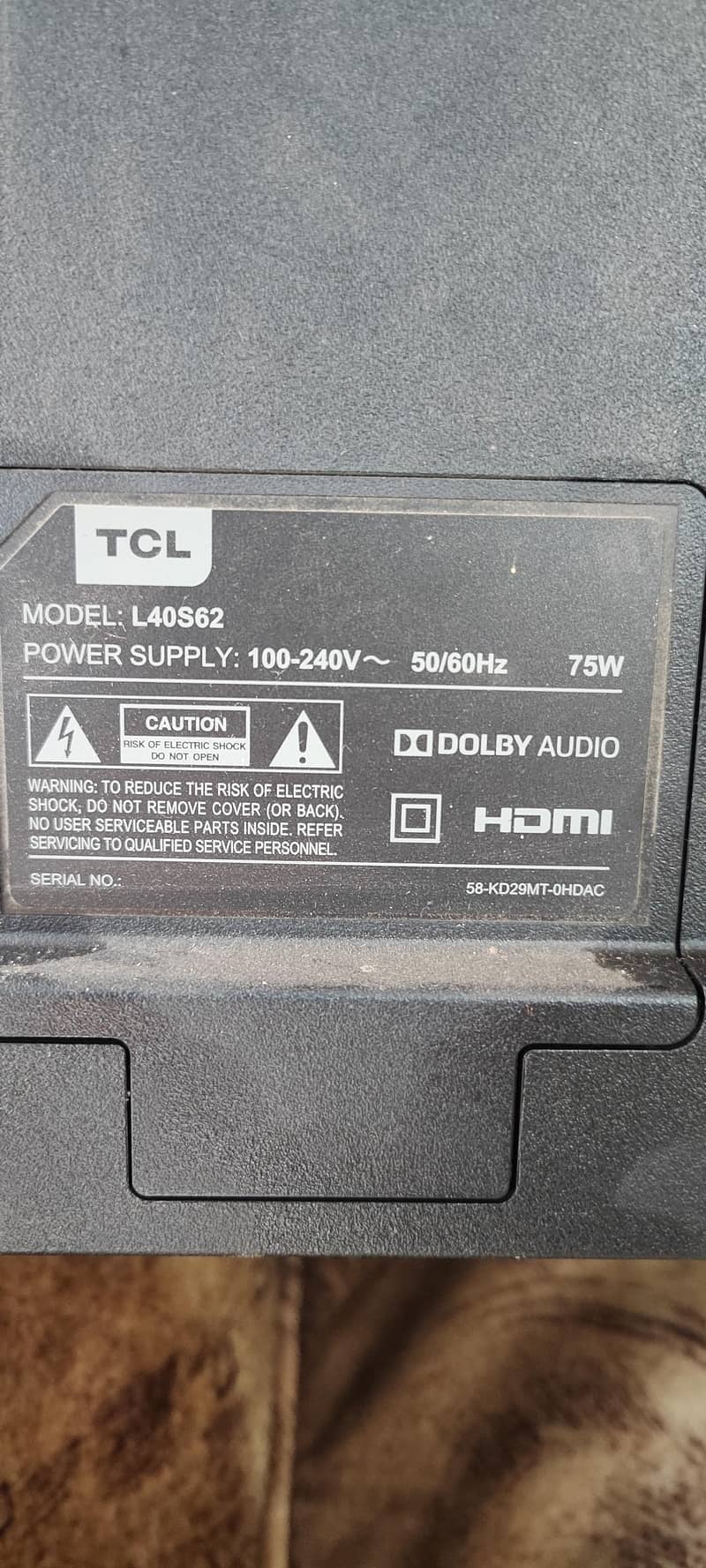 TCL 40inch 1