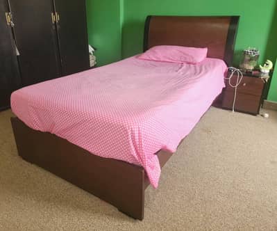Habbit Single Bed with Side Table