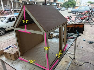 Cage for Birds and Other (wooden) Hens and chicks, strong.