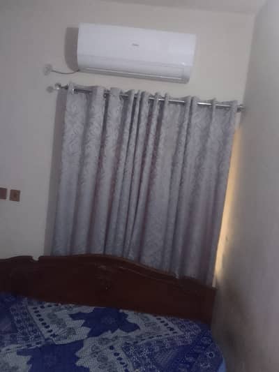 6 Curtains + Decorative Blinder Panel | Brown & Grey | Good Condition