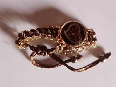 Ladies heart dial bracelet  watch brown