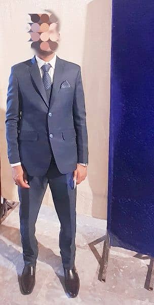 3 Piece Suit pent coat (Zinc colour)