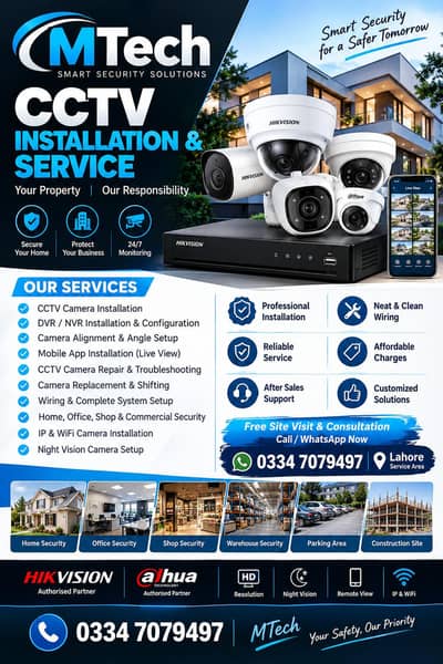 CCTV cameras installation professional home office shop buildings