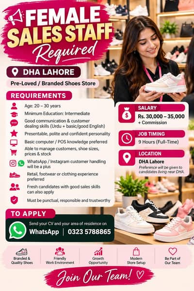 Hiring Sales Girl