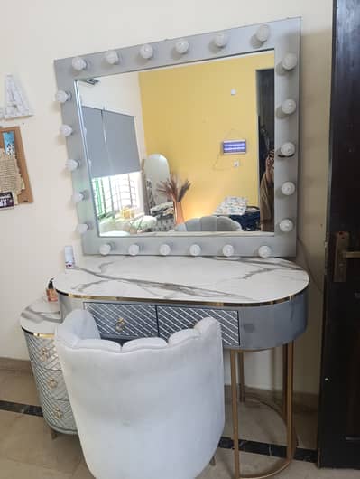 Vanity table with chair