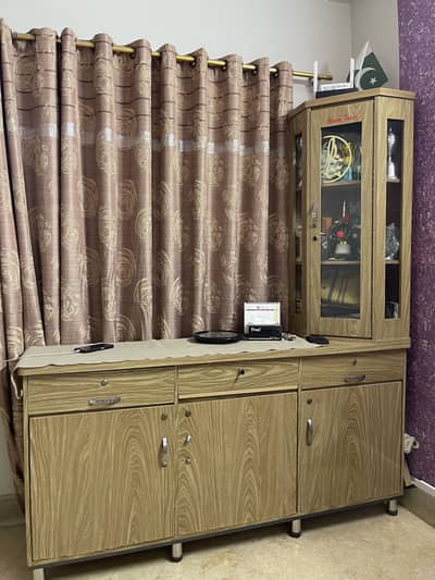 Wooden Showcase Cabinet / Console Table for Sale - Good Condition