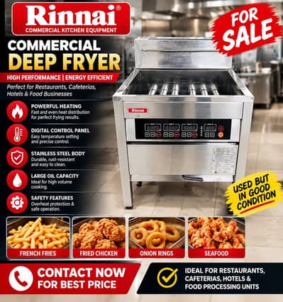 Rinnai fryer new and used in excellent conditions