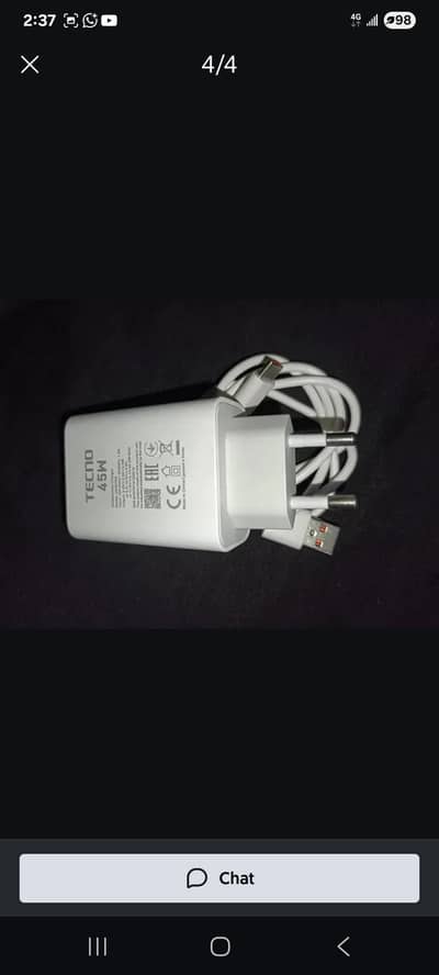 Tecno 45w Original charger
